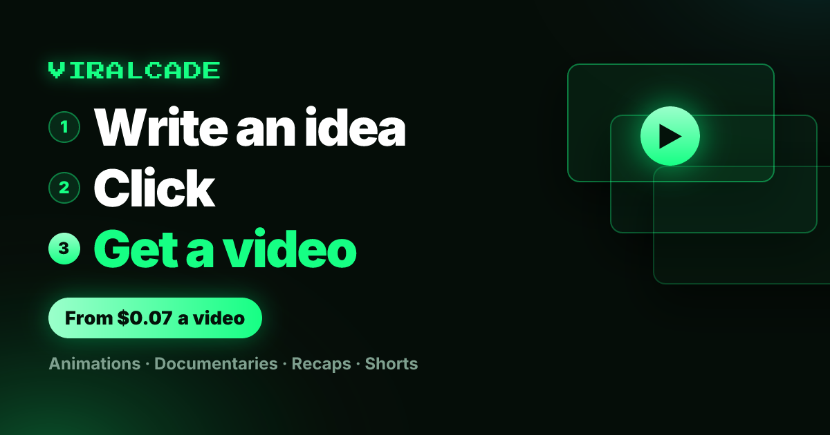 Movie Recap AI - Turn Any Movie Into a Recap Video · VIRALCADE